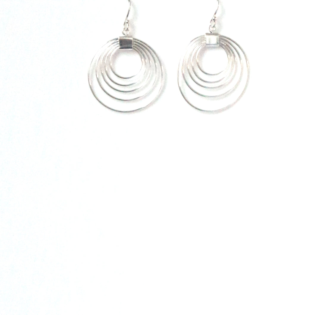 Sterling Silver Multi Circle Earrings