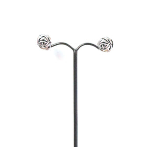 Sterling Silver Flower Shape Stud Earrings