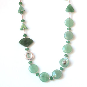 Australian Handmade Green Necklace with Aventurine and Sterling Silver
