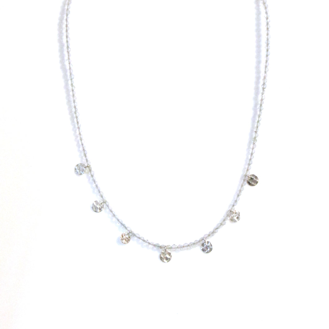 Australian Handmade Necklace with White Topaz and Sterling Silver