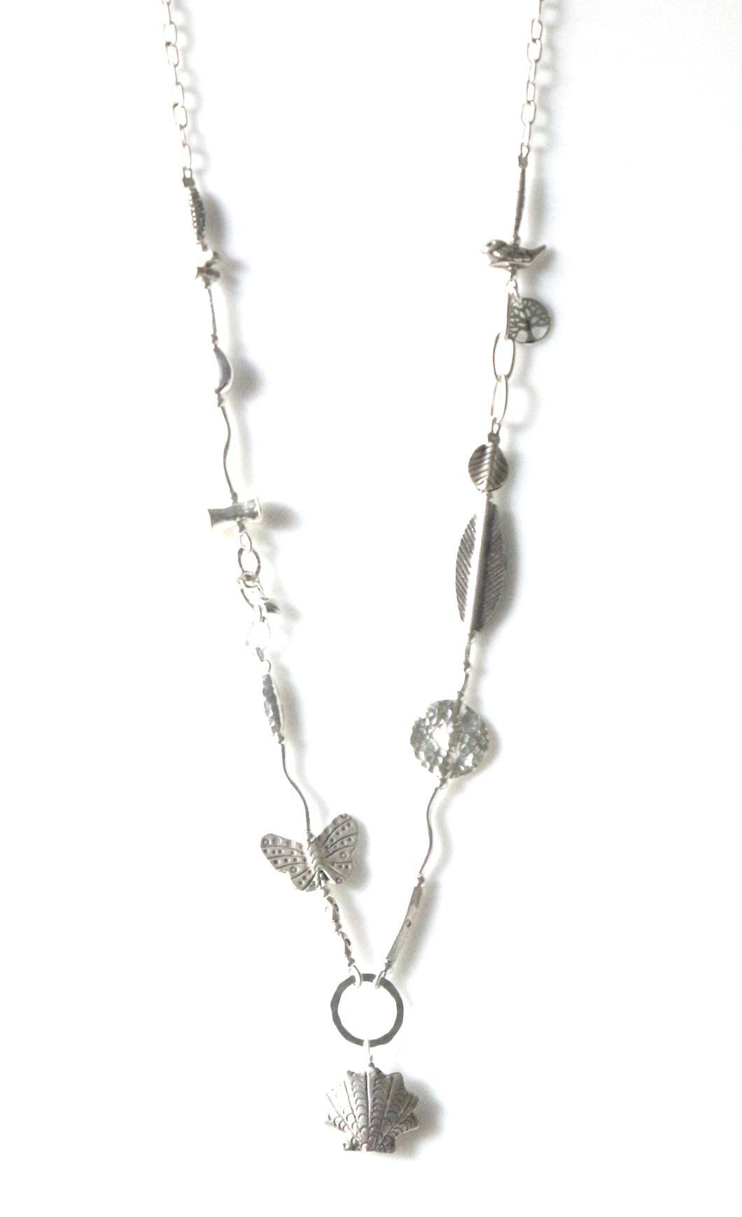 Sterling Silver Multi Charm Necklace