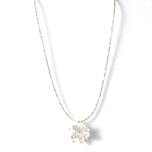 Sterling Silver Necklace with Flower Pendant